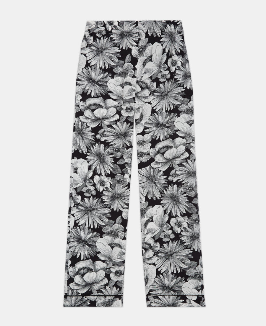 floral silk pants