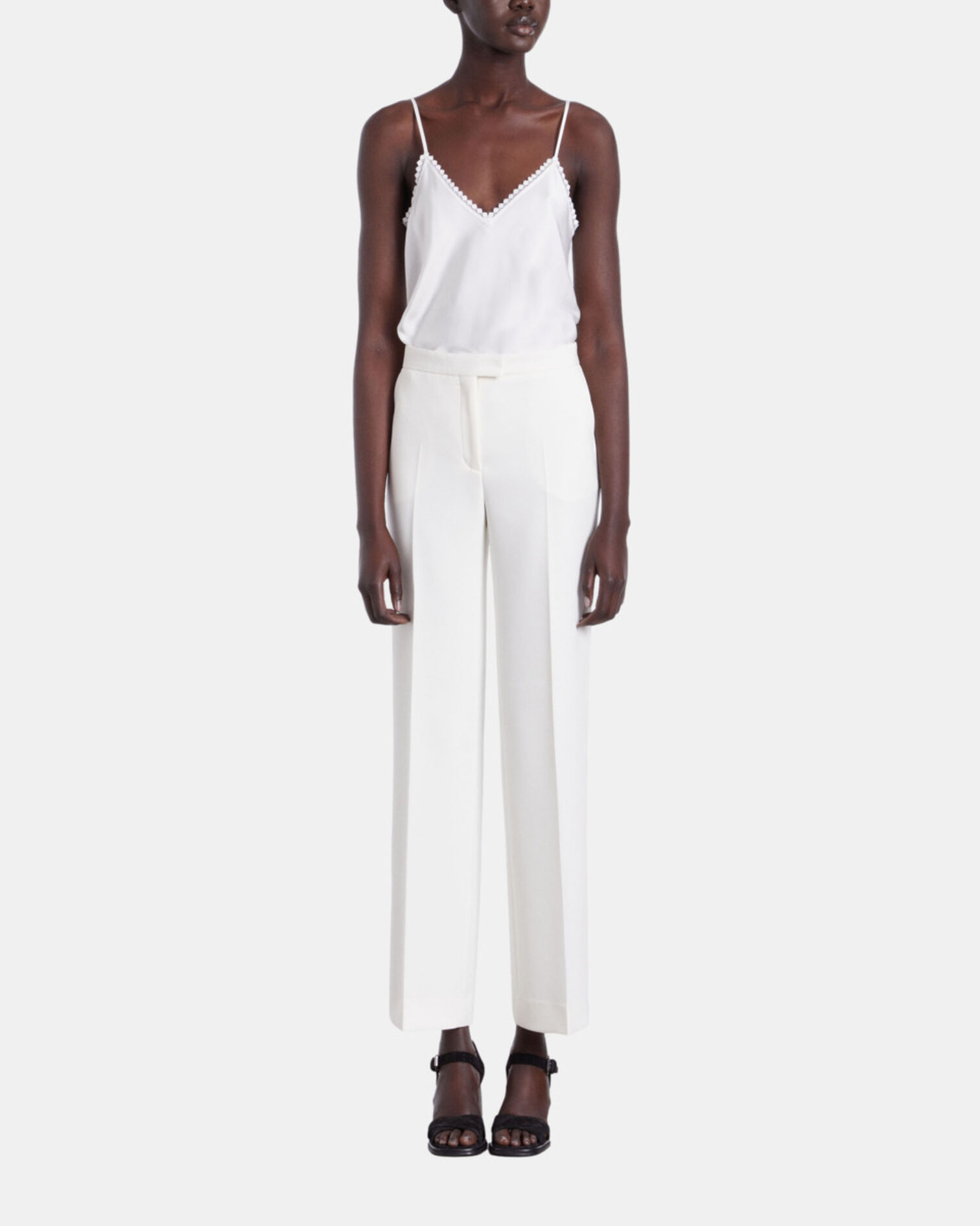 White suit pants, ECRU, hi-res image number null