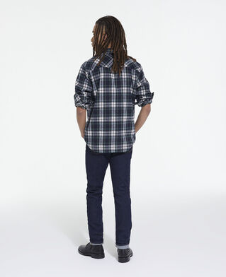 The Kooples HOMME BOTTLE GREEN chemise col classique à carreaux