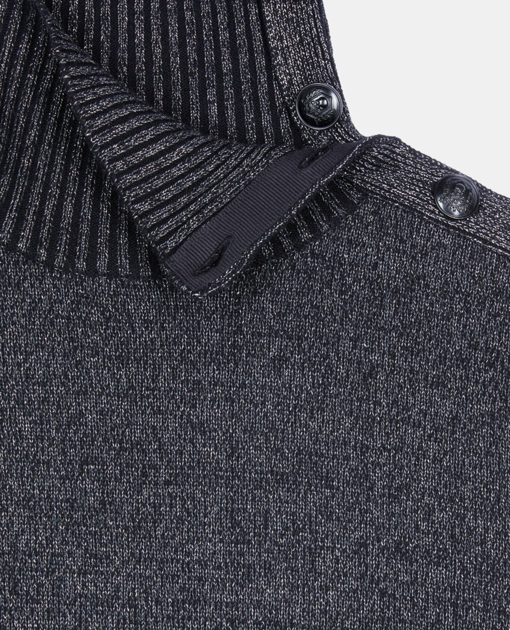 Pull en laine et cachemire noir, BLACK, hi-res image number null