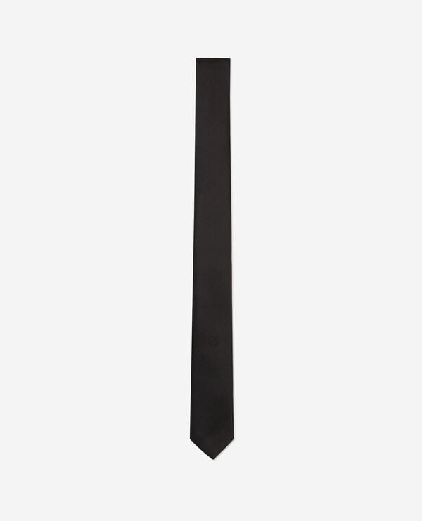 The Kooples HOMME BLACK cravate en soie noire