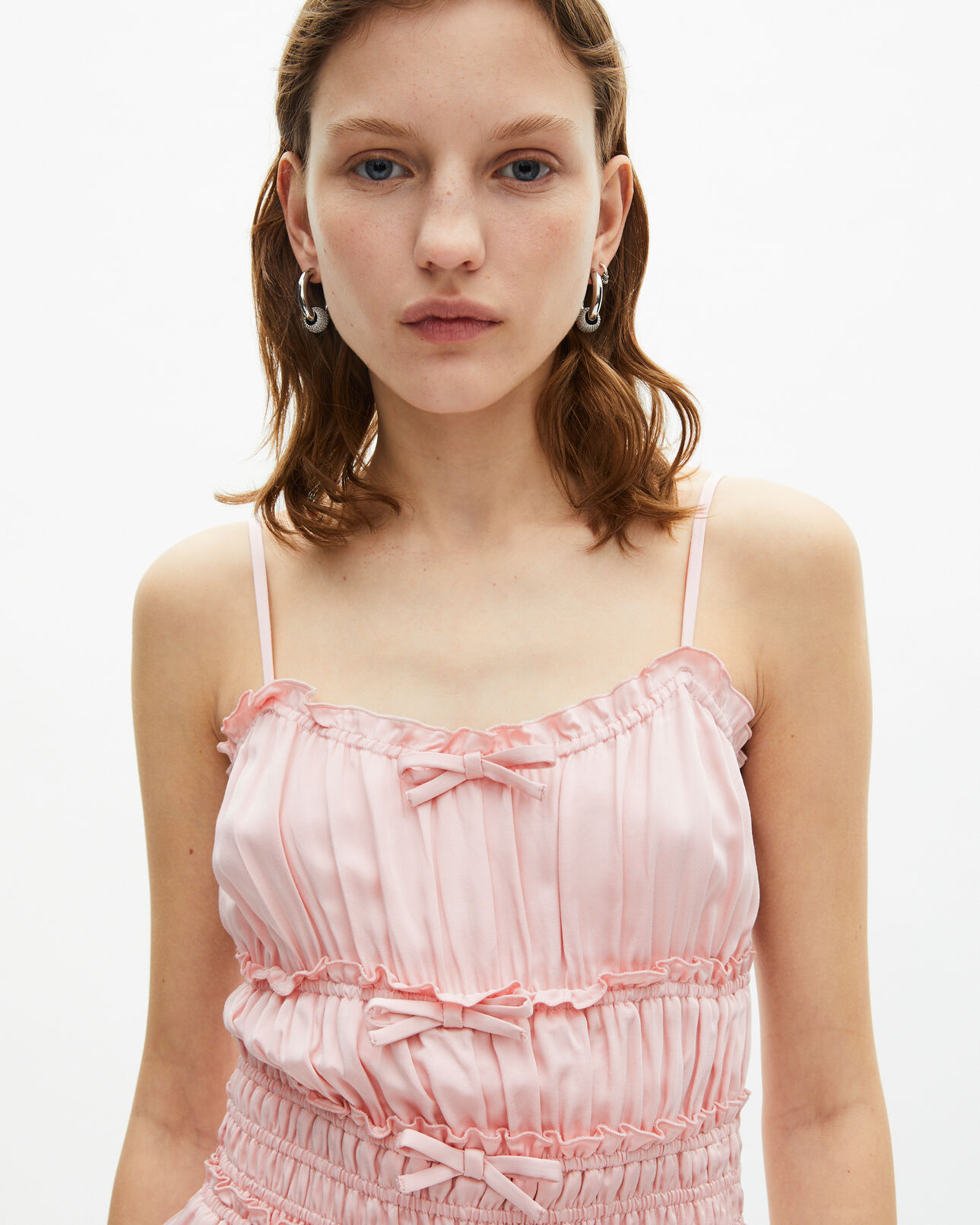 The Kooples WOMEN LILA short dress with lilac bows