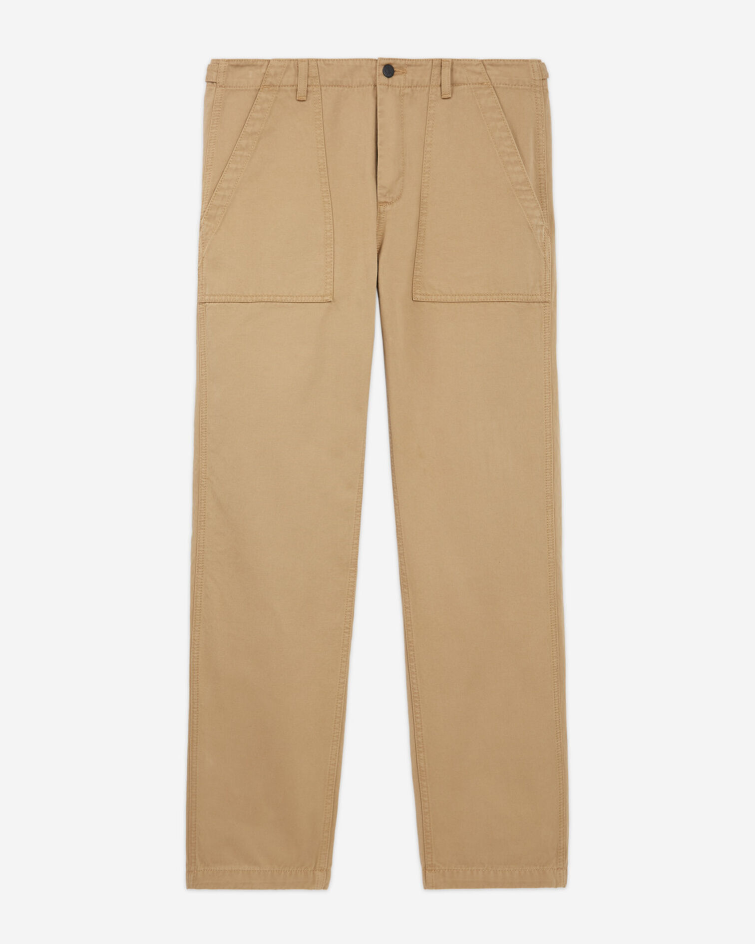 Pantalon chino en coton à poches beige, BEIGE, hi-res image number null