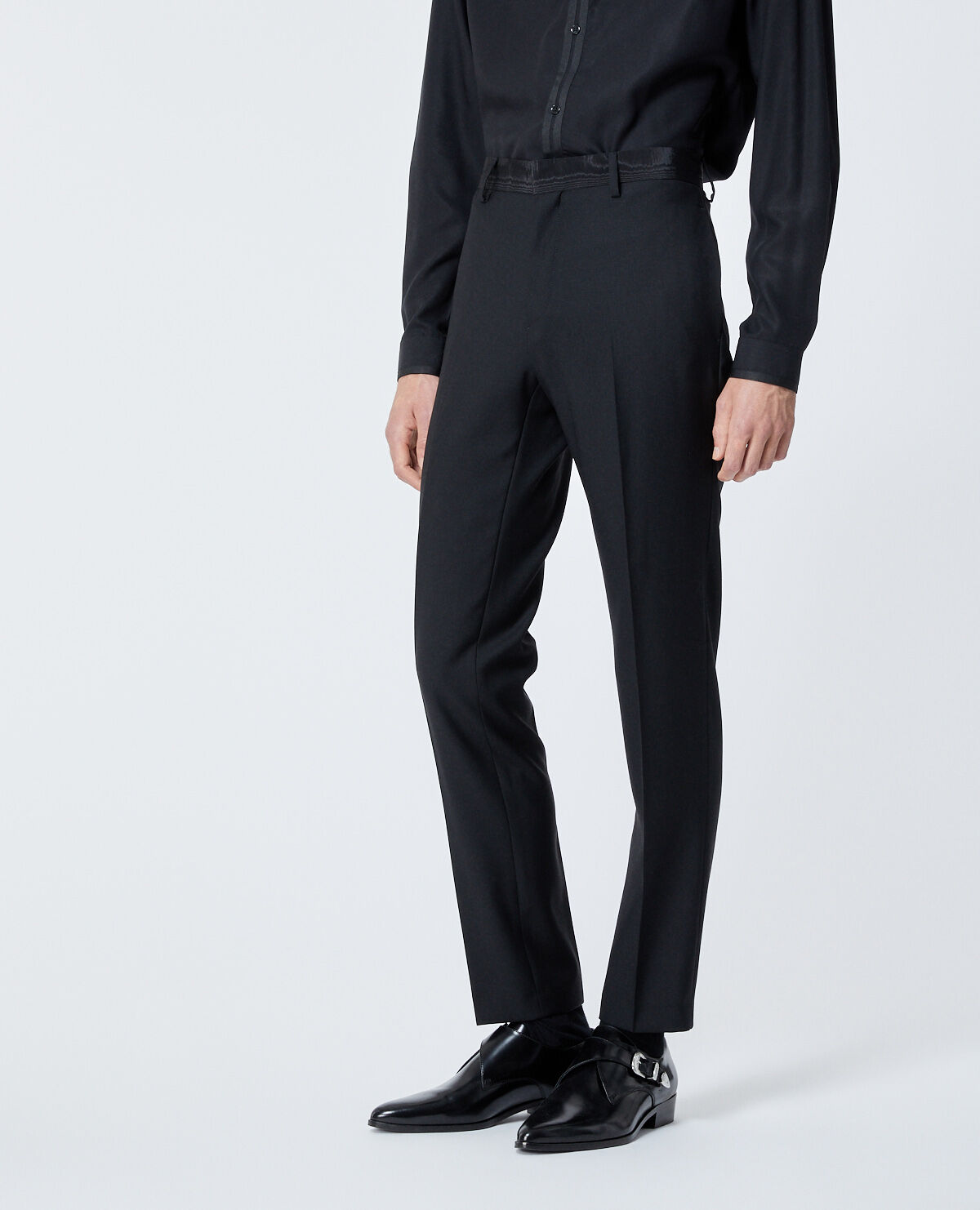 FITTED WOOL TROUSERS