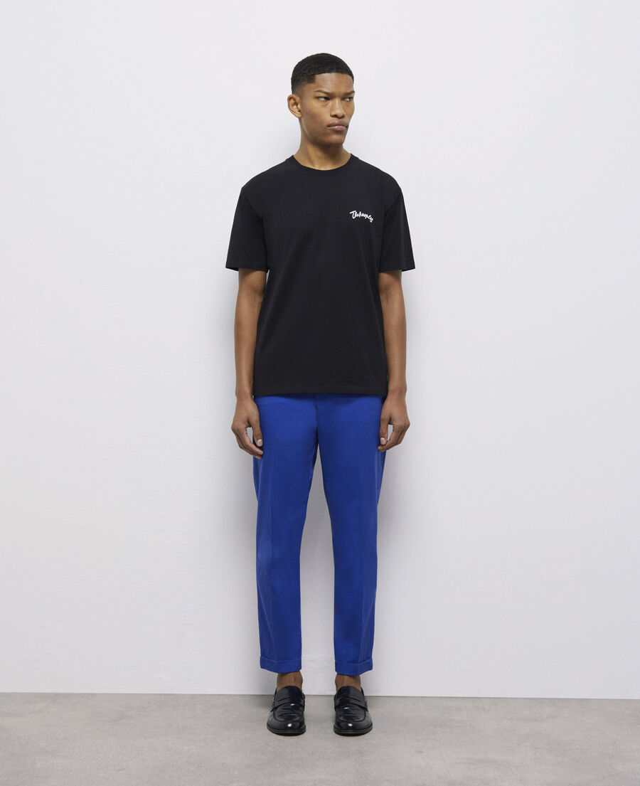 t-shirt homme noir avec broderies