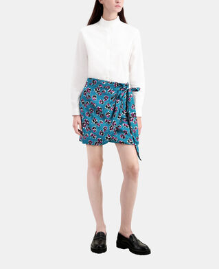 The Kooples WOMEN PINK - BLUE short printed wrap skirt