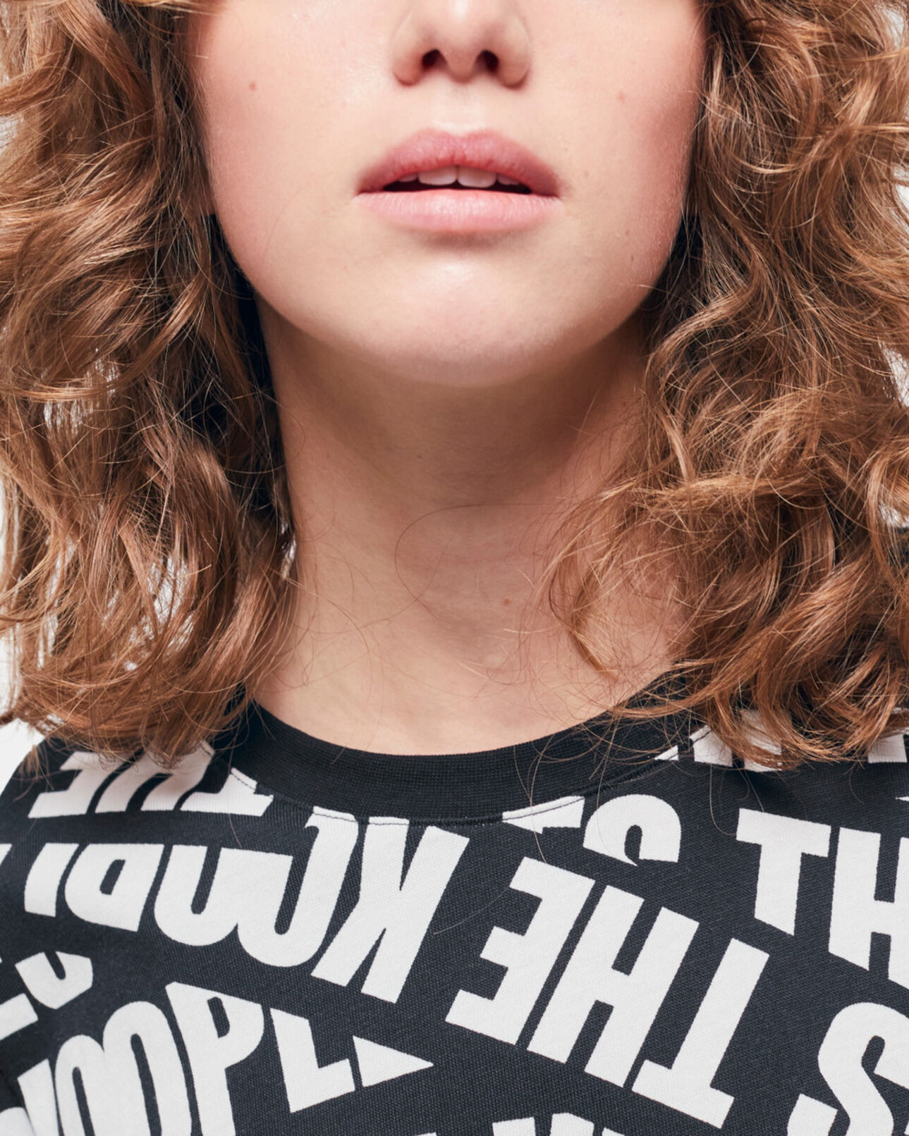 The Kooples WOMEN BLACK / WHITE t-shirt with the kooples logo