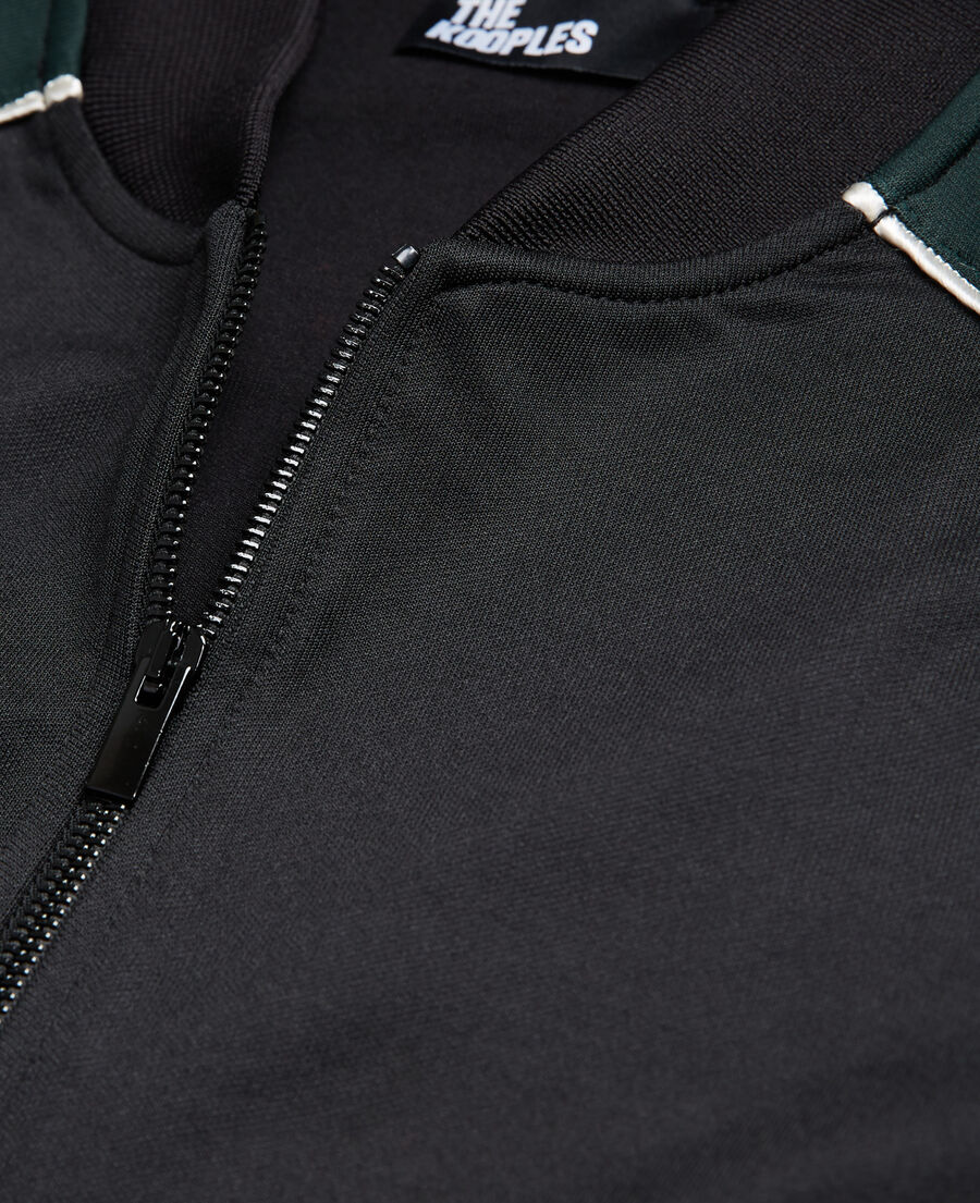 two-tone zipped sweatshirt