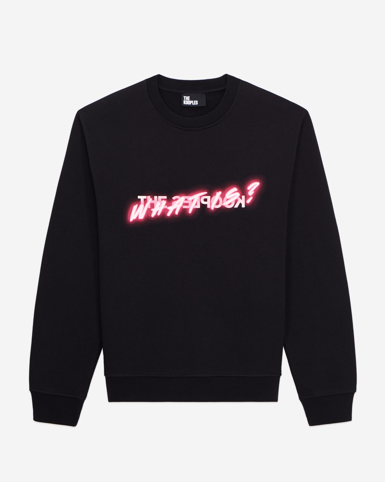 The Kooples HOMME BLACK sweatshirt homme what is néon noir