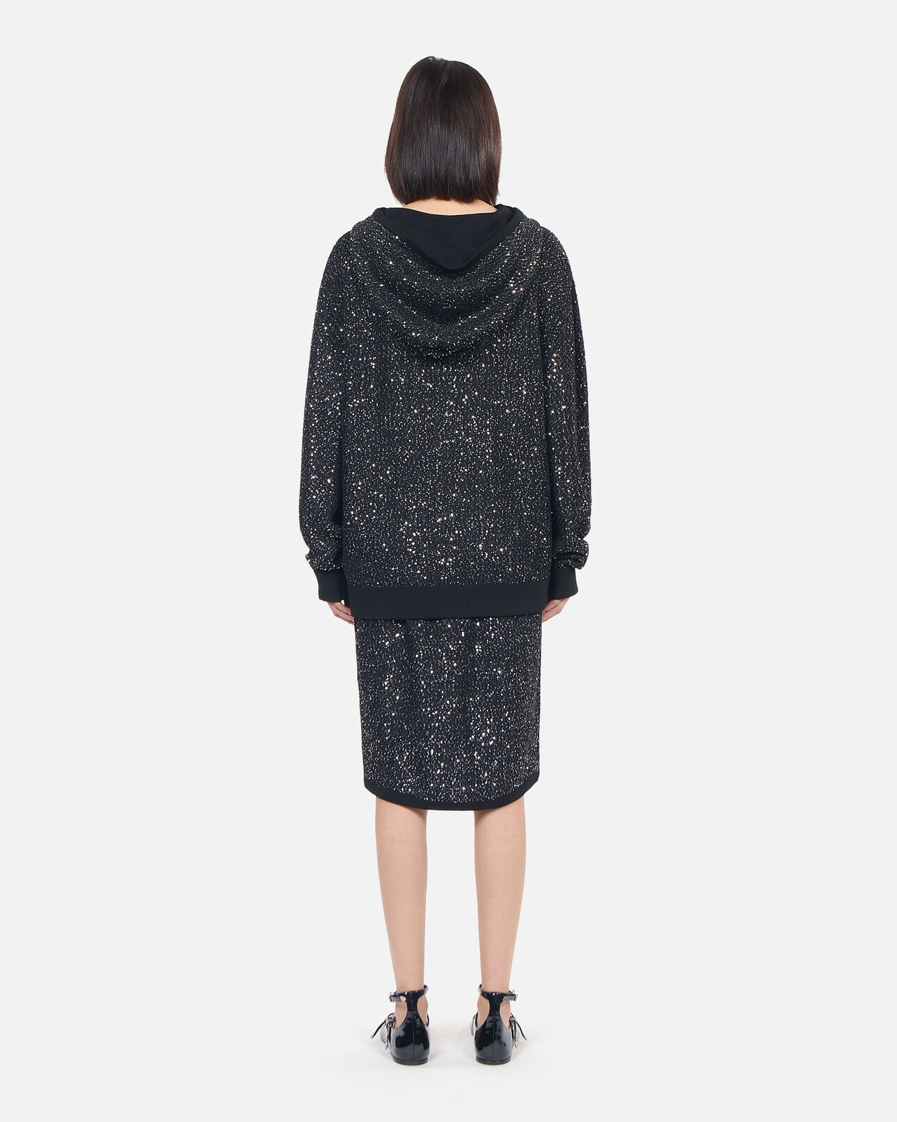 The Kooples MUJER BLACK sudadera lentejuelas punto negro
