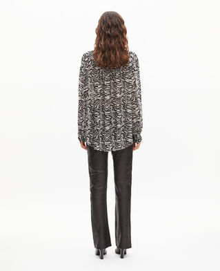 The Kooples WOMEN BLACK WHITE zebra print shirt