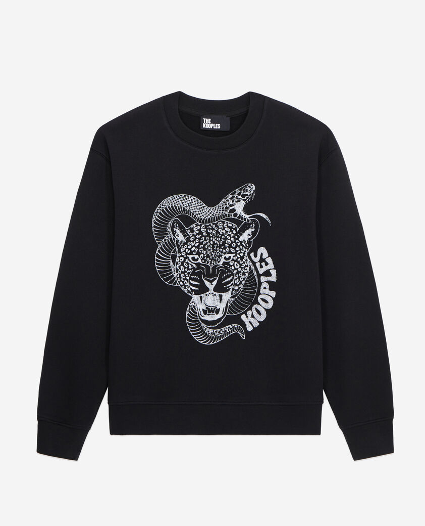 The Kooples FEMME BLACK sweatshirt avec sérigraphie noir