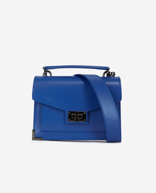 emily small blue leather bag