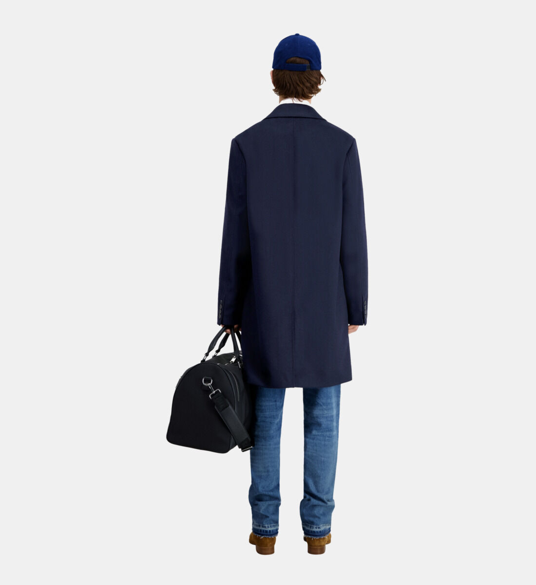 Long manteau bleu best sale marine
