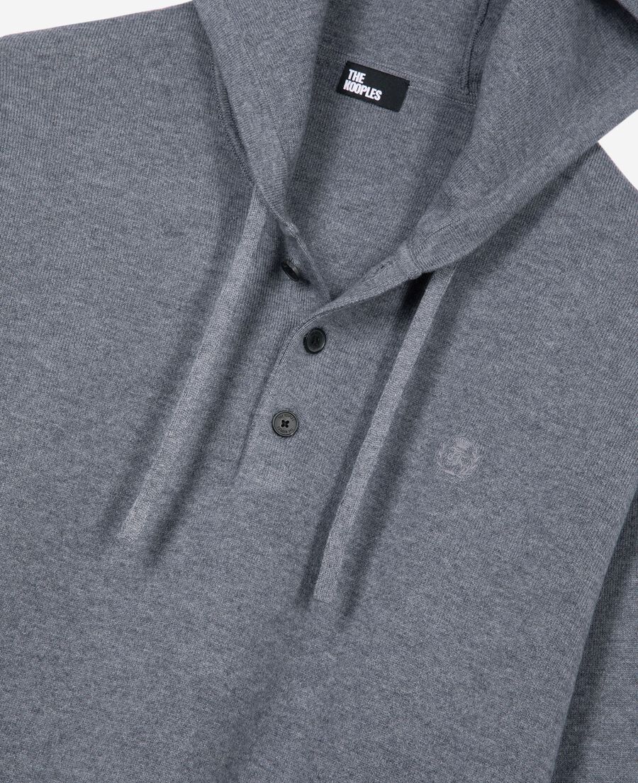 The Kooples H MIDDLE GREY MEL grey hoodie