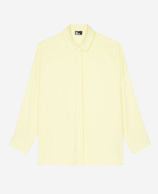 The Kooples FEMME LIGHT YELLOW chemise ample en soie jaune