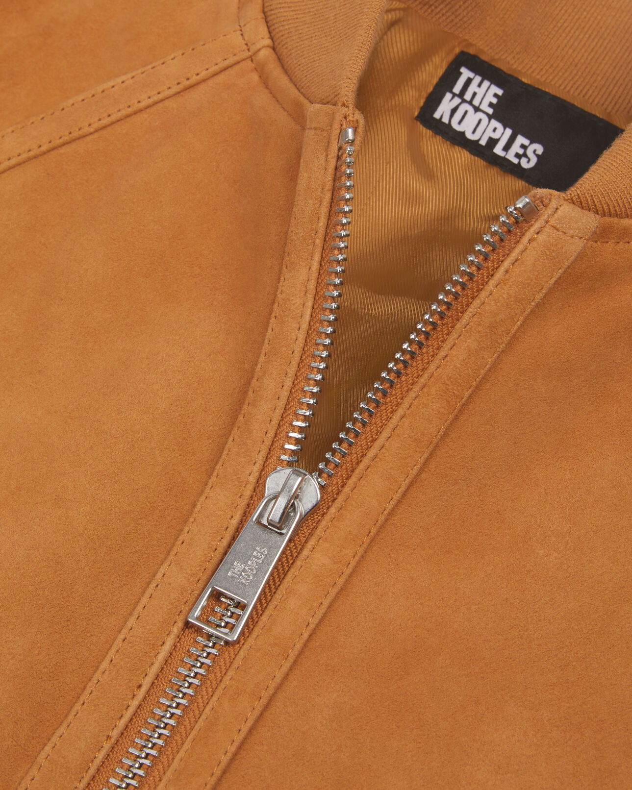 The Kooples WOMEN CAMEL camel suede leather jacket
