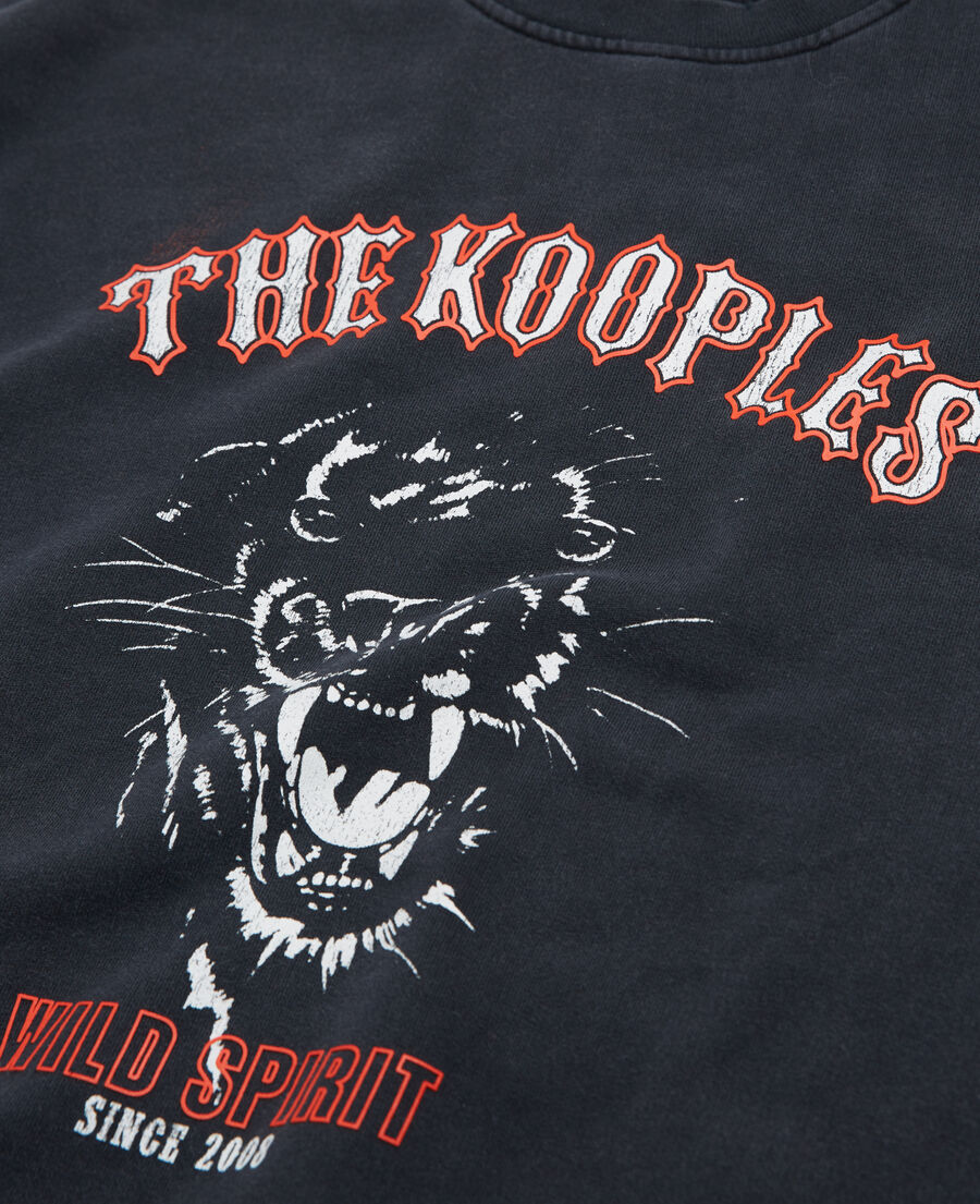 sweatshirt sérigraphié noir