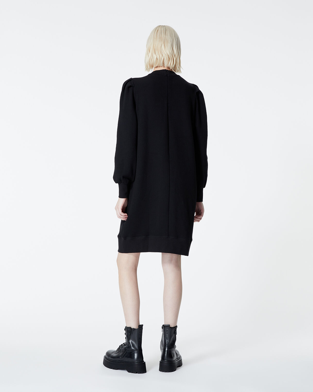 The Kooples FEMME BLACK robe avec collier bijoux au col