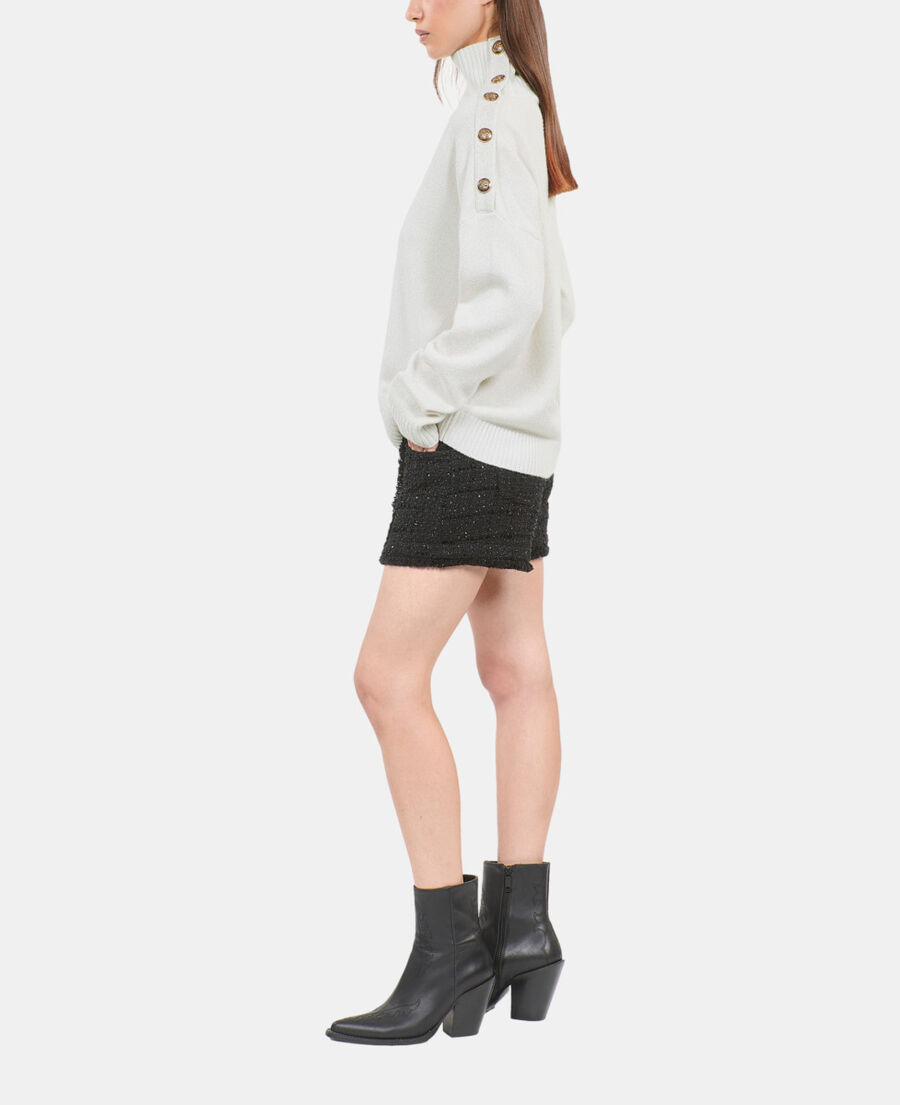 The Kooples FEMME ECRU pull en laine et cachemire écru
