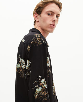 The Kooples HERREN BLACK / GREEN / WHITE hemd mit blumenprint gr&uuml;n und schwarz