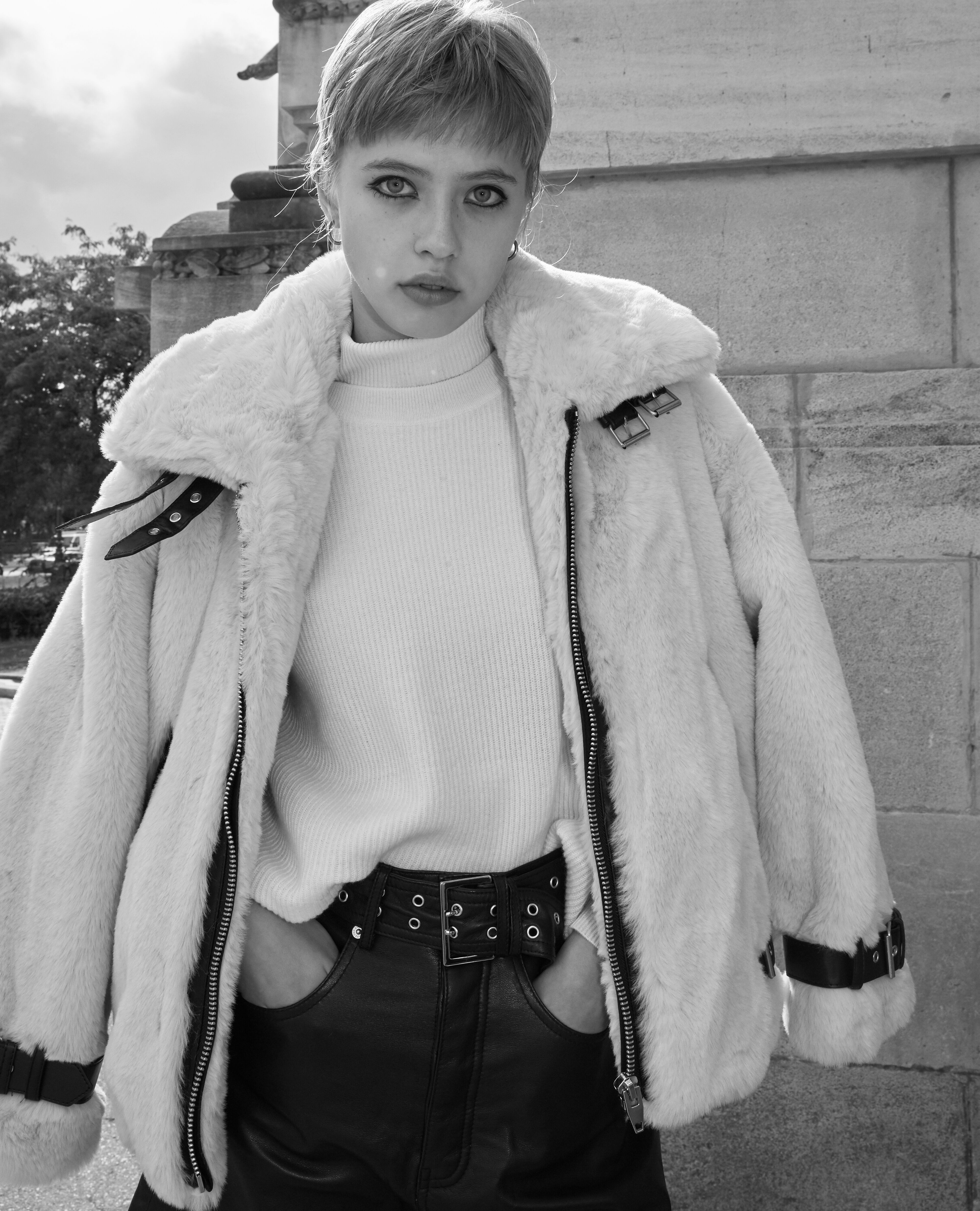 Kooples faux cheap fur coat