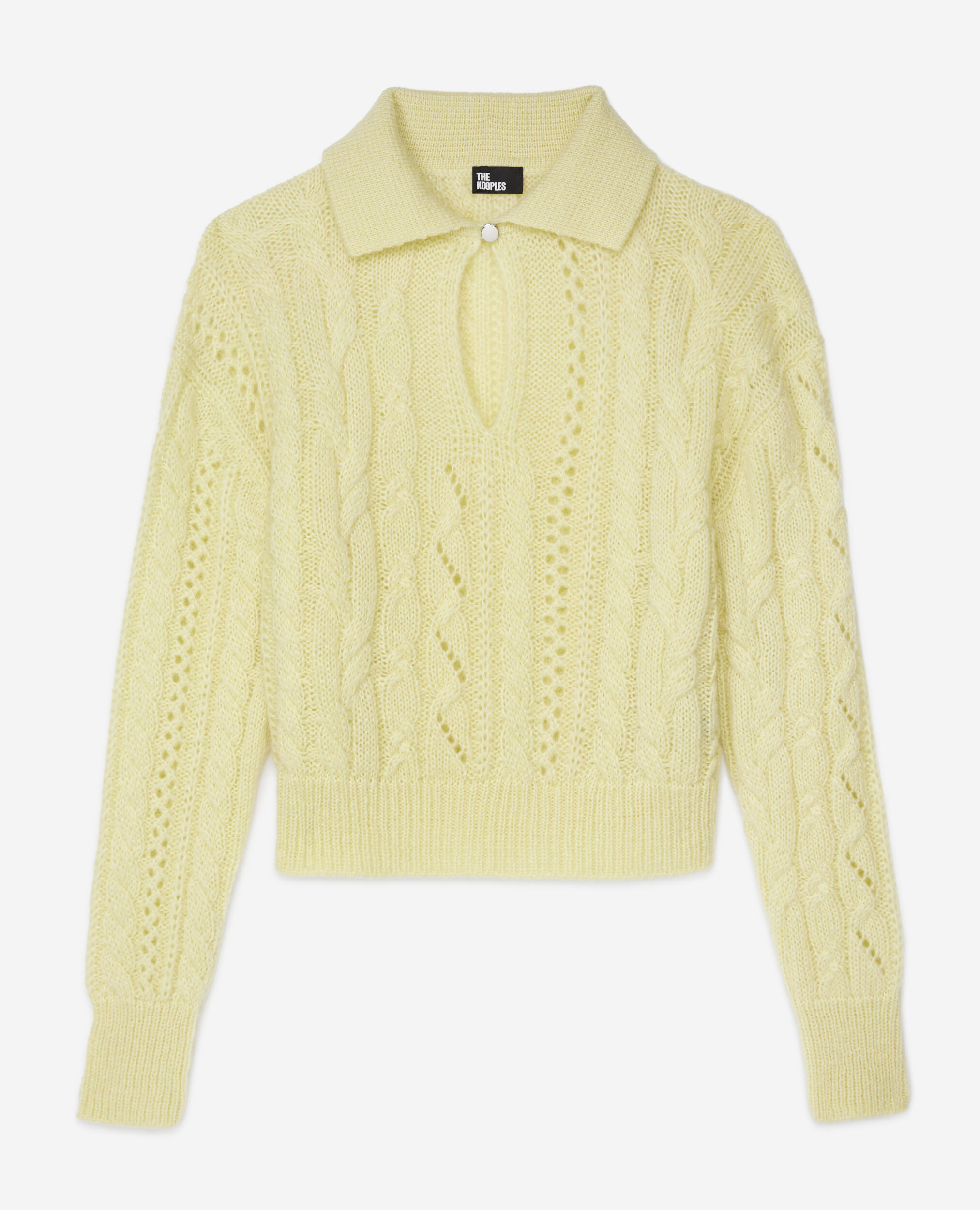 Yellow wool-blend sweater, YELLOW, hi-res image number null