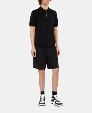 The Kooples H BLACK black knitted polo t-shirt