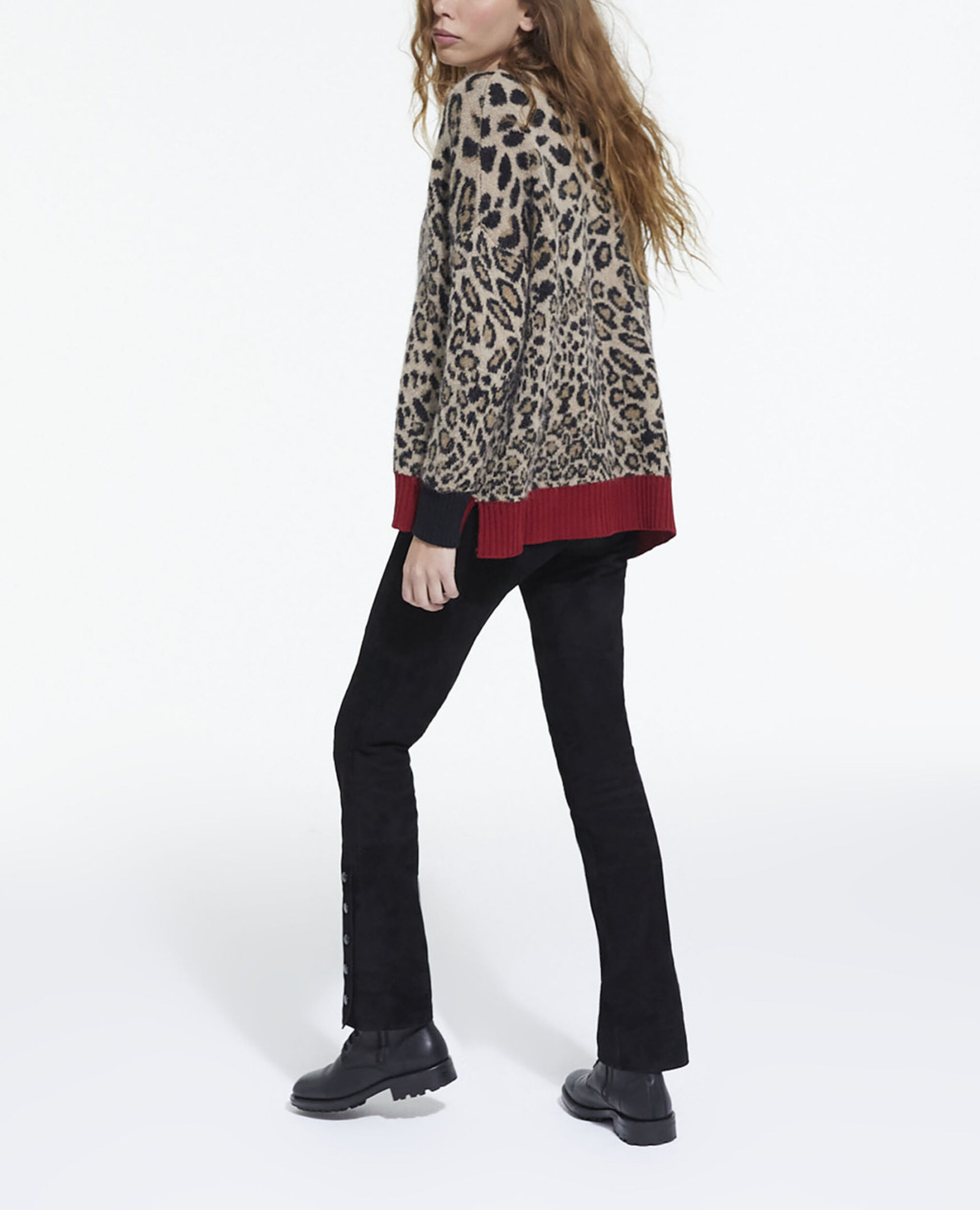 Leopard print sweater, LEOPARD, hi-res image number null