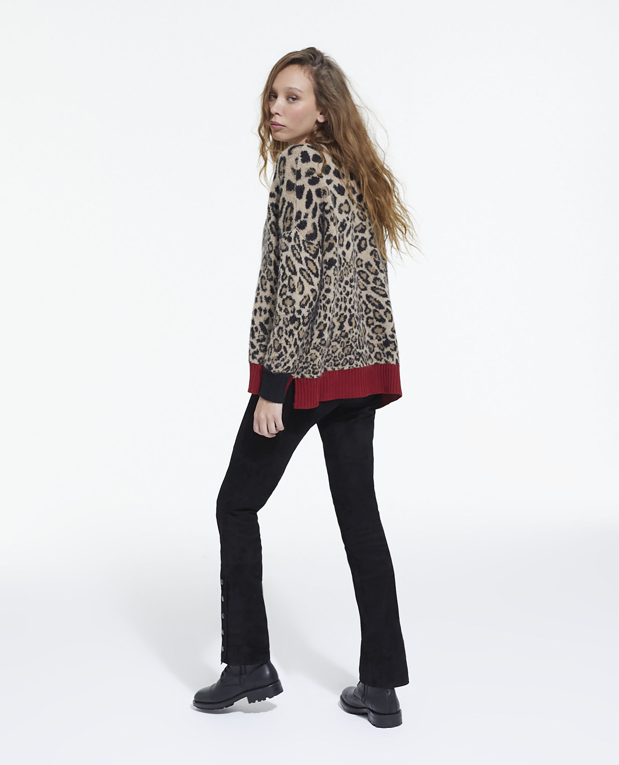 Leopard print sweater, LEOPARD, hi-res image number null
