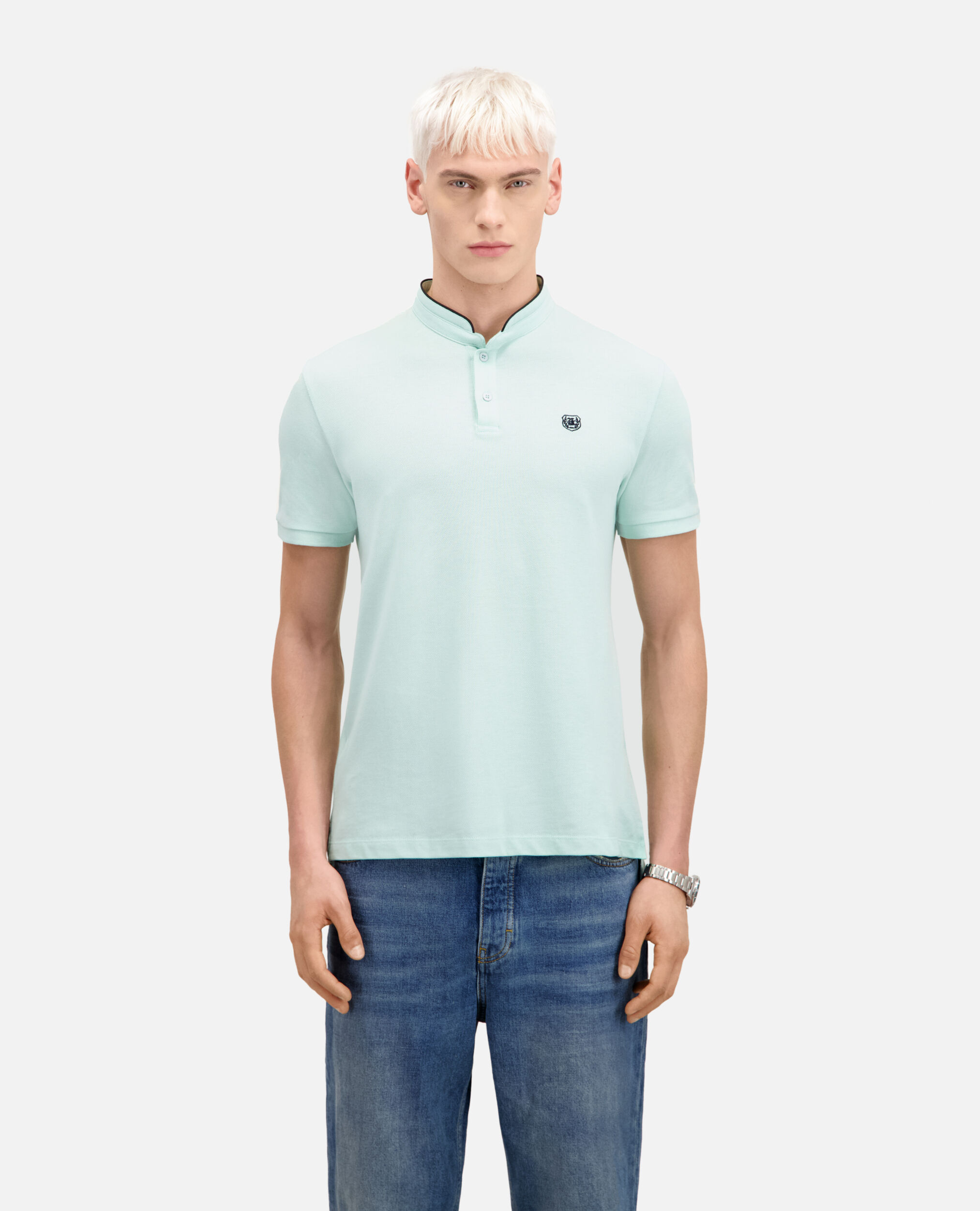 Polo vert en coton, OCEAN, hi-res image number null