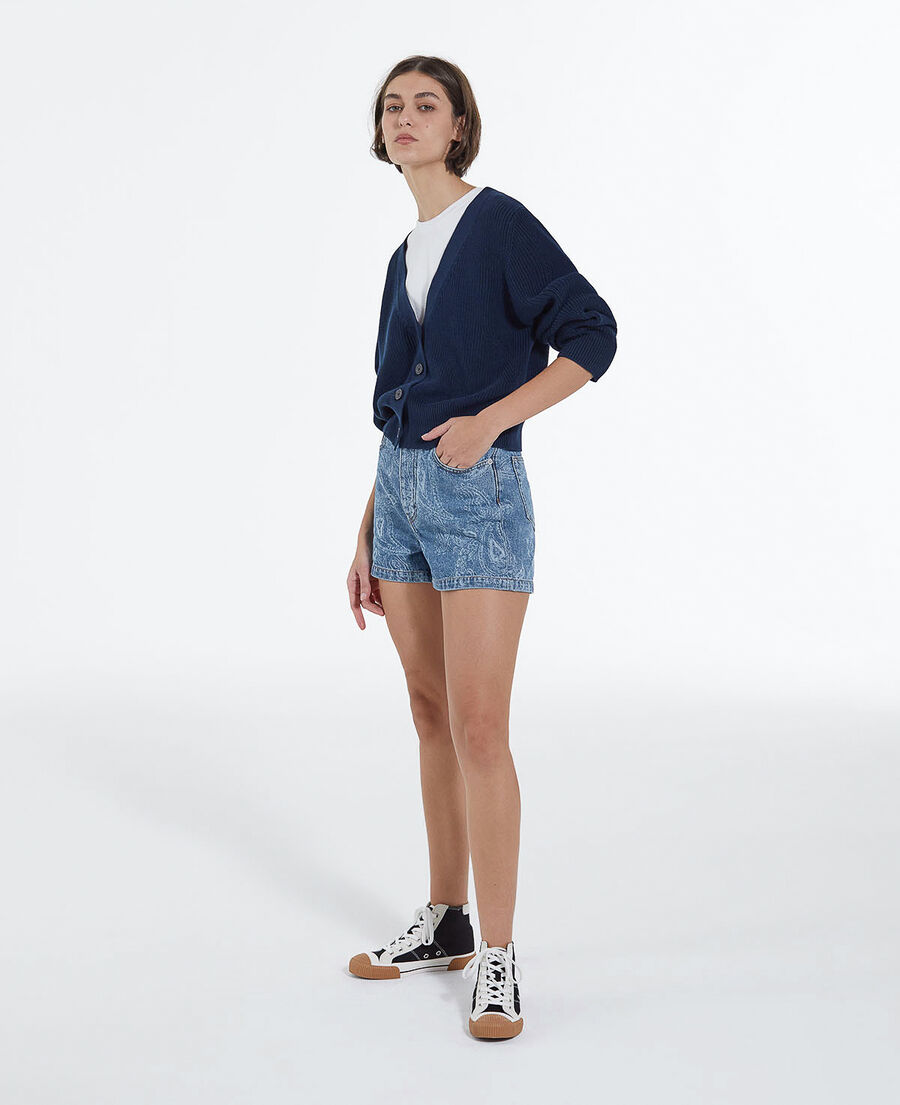 Cardigan court bleu marine The Kooples France