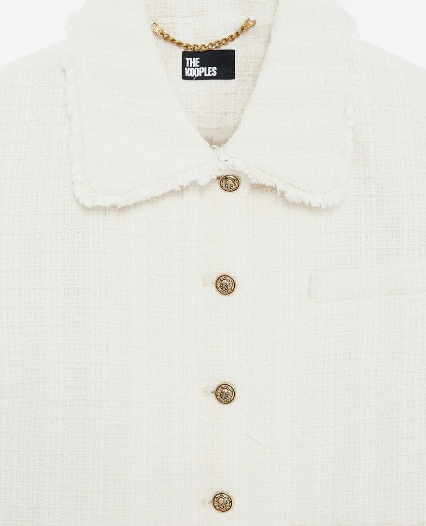 The Kooples WOMEN ECRU ecru tweed jacket