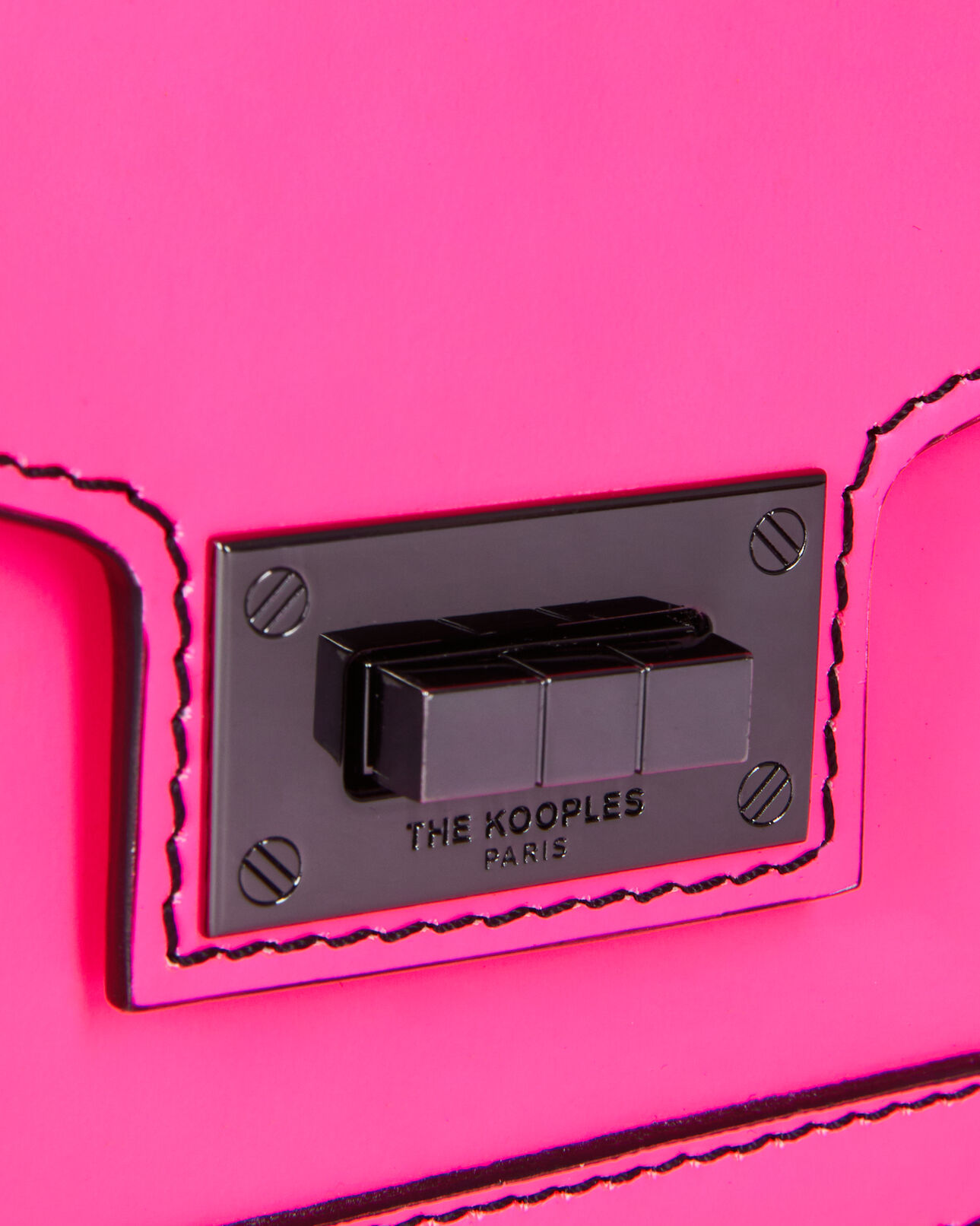 The Kooples FEMME ELECTRIC PINK sac emily nano en cuir rose