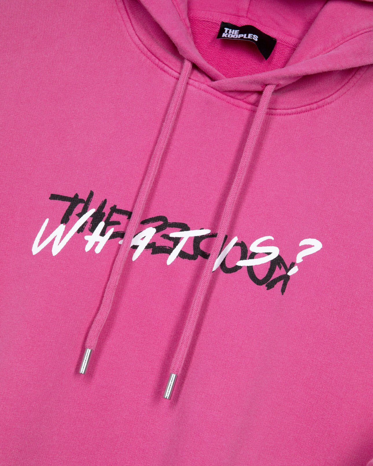 The Kooples MEN FUSHIA what is pink hooded sweatshirt