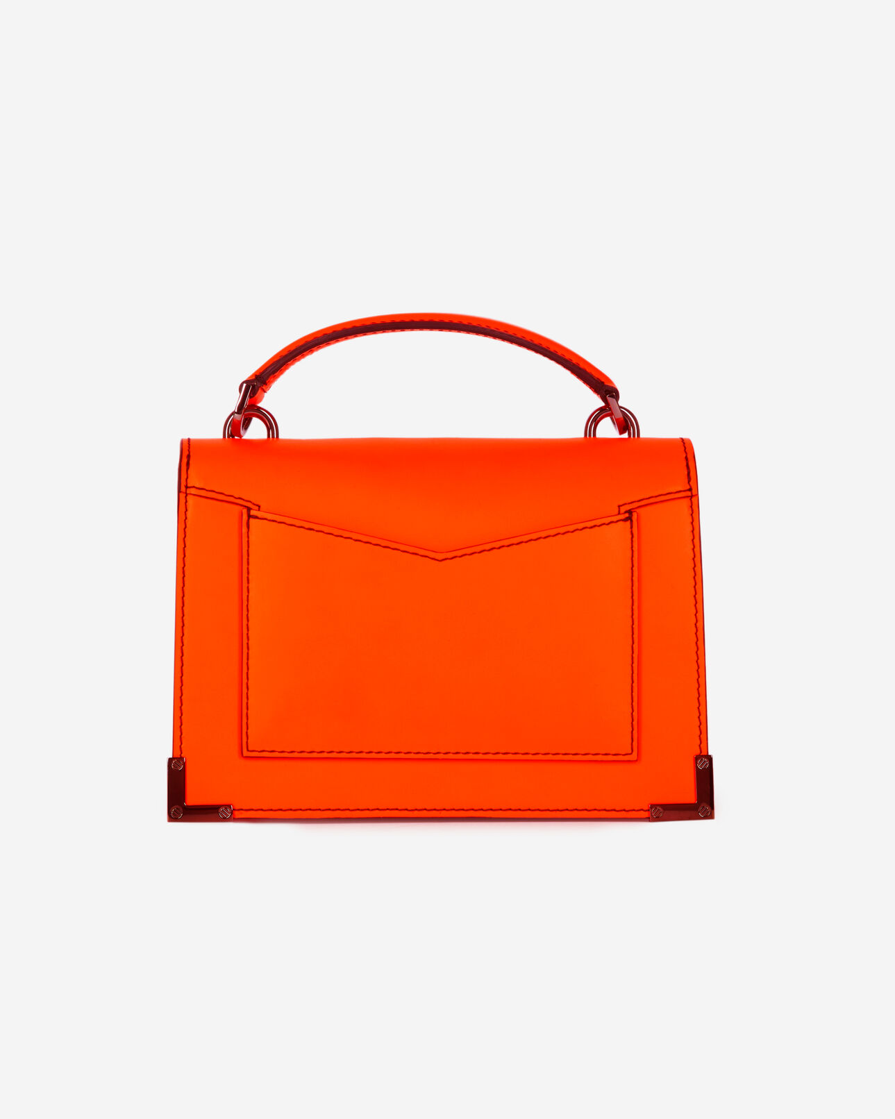 The Kooples FEMME ORANGE FLUO sac emily small en cuir orange