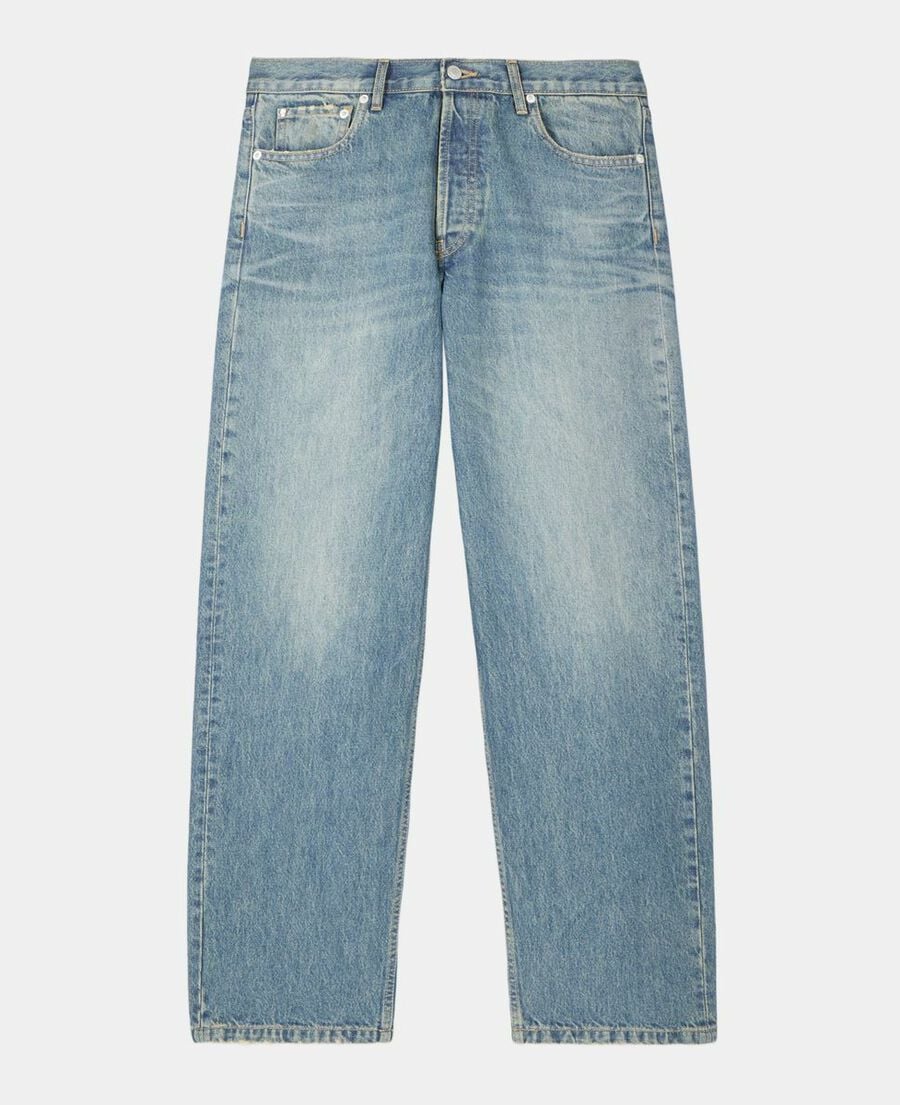 The Kooples MEN USED RAPIECE light blue straight jeans