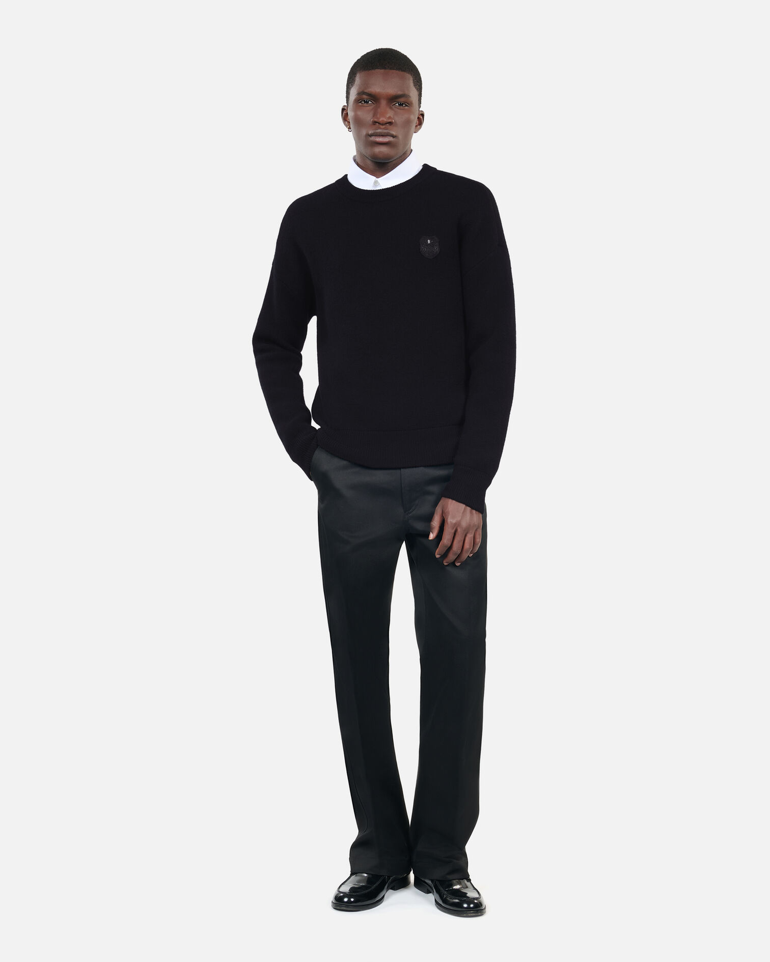 Pull en laine noir, BLACK, hi-res image number null