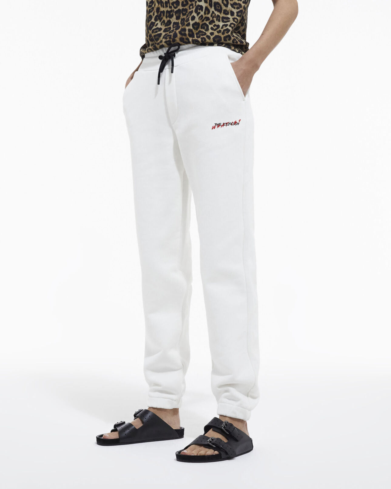 The Kooples FEMME ECRU jogging écru imprimé what is