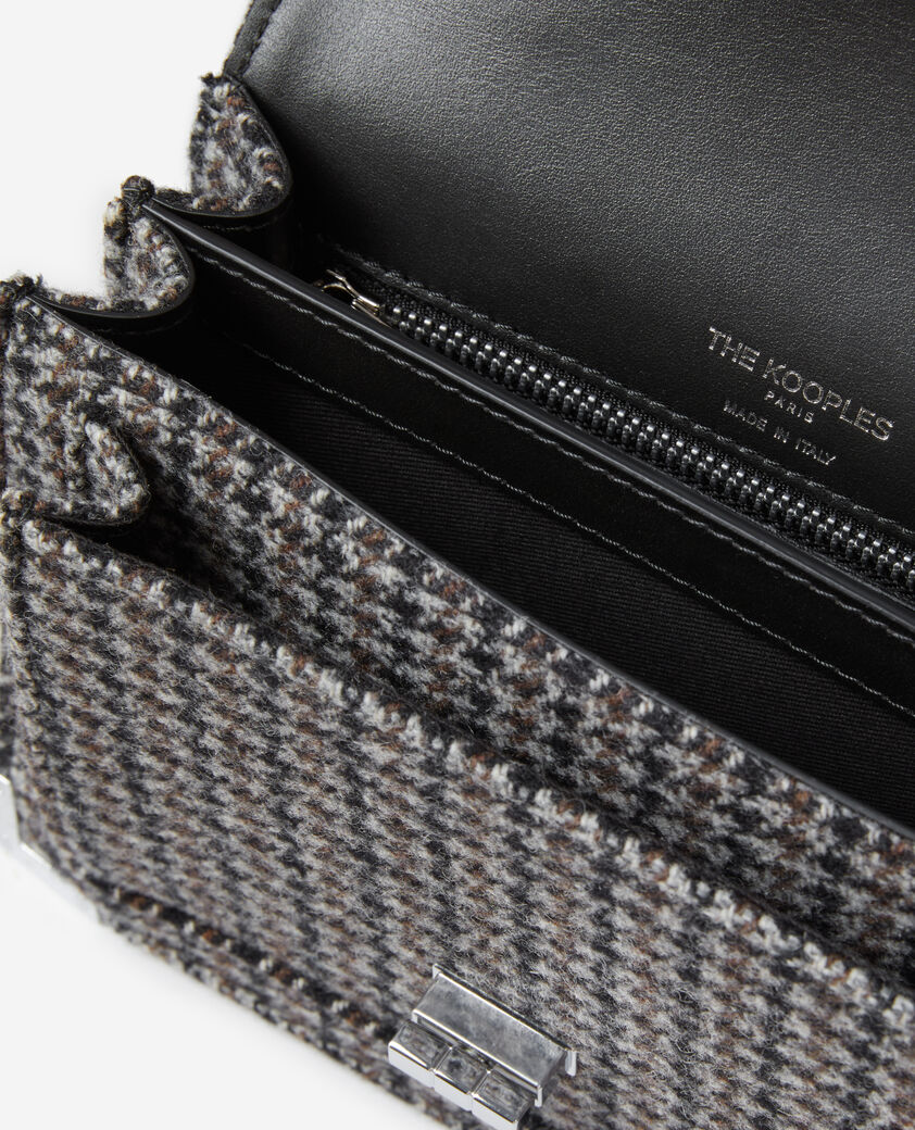 The Kooples FEMME BLACK sac emily small en laine mélangée