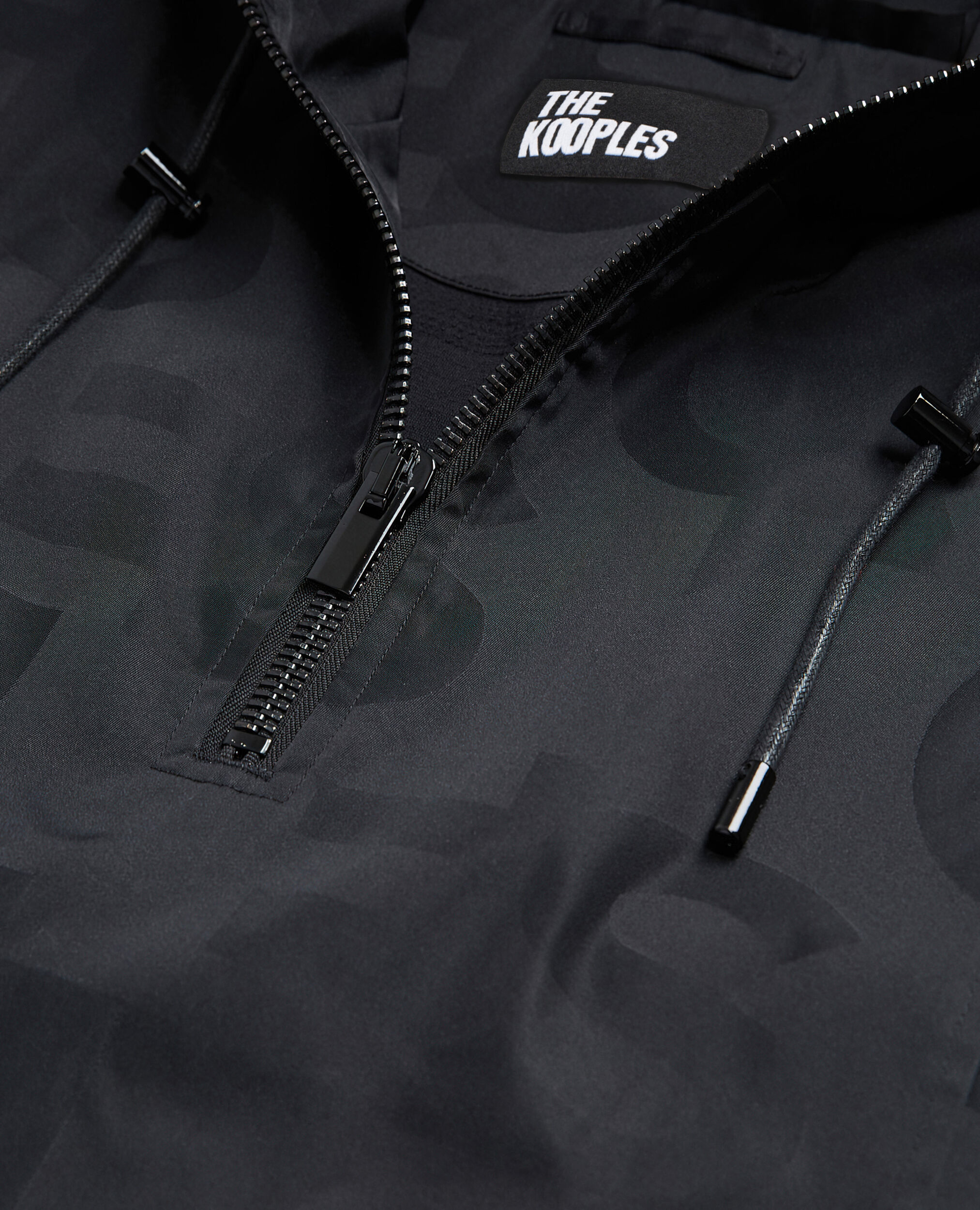 Schwarze Jacke mit The Kooples Logo, BLACK, hi-res image number null