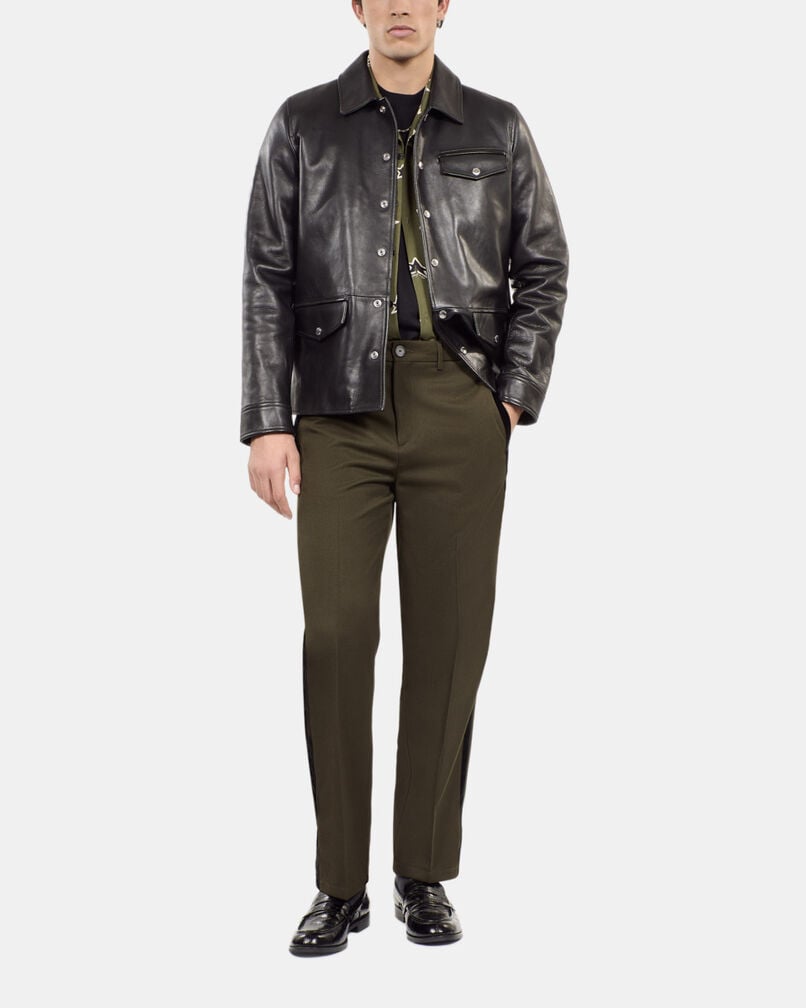 The Kooples MEN BLACK black leather jacket