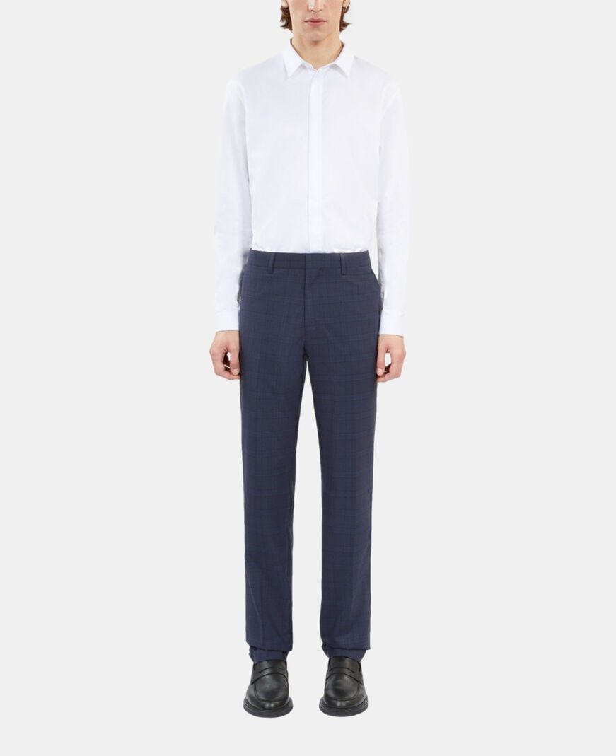The Kooples MEN NAVY navy blue prince of wales wool suit trousers