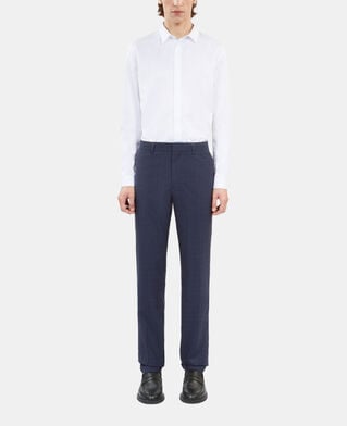 The Kooples MEN NAVY navy blue prince of wales wool suit trousers