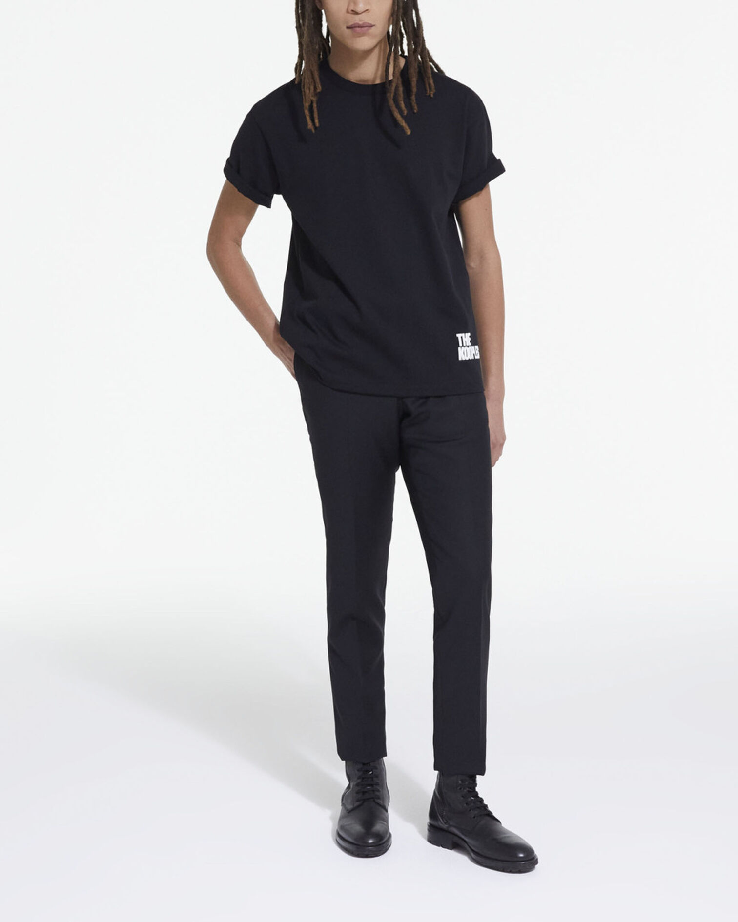 The Kooples black logo T-shirt, BLACK, hi-res image number null