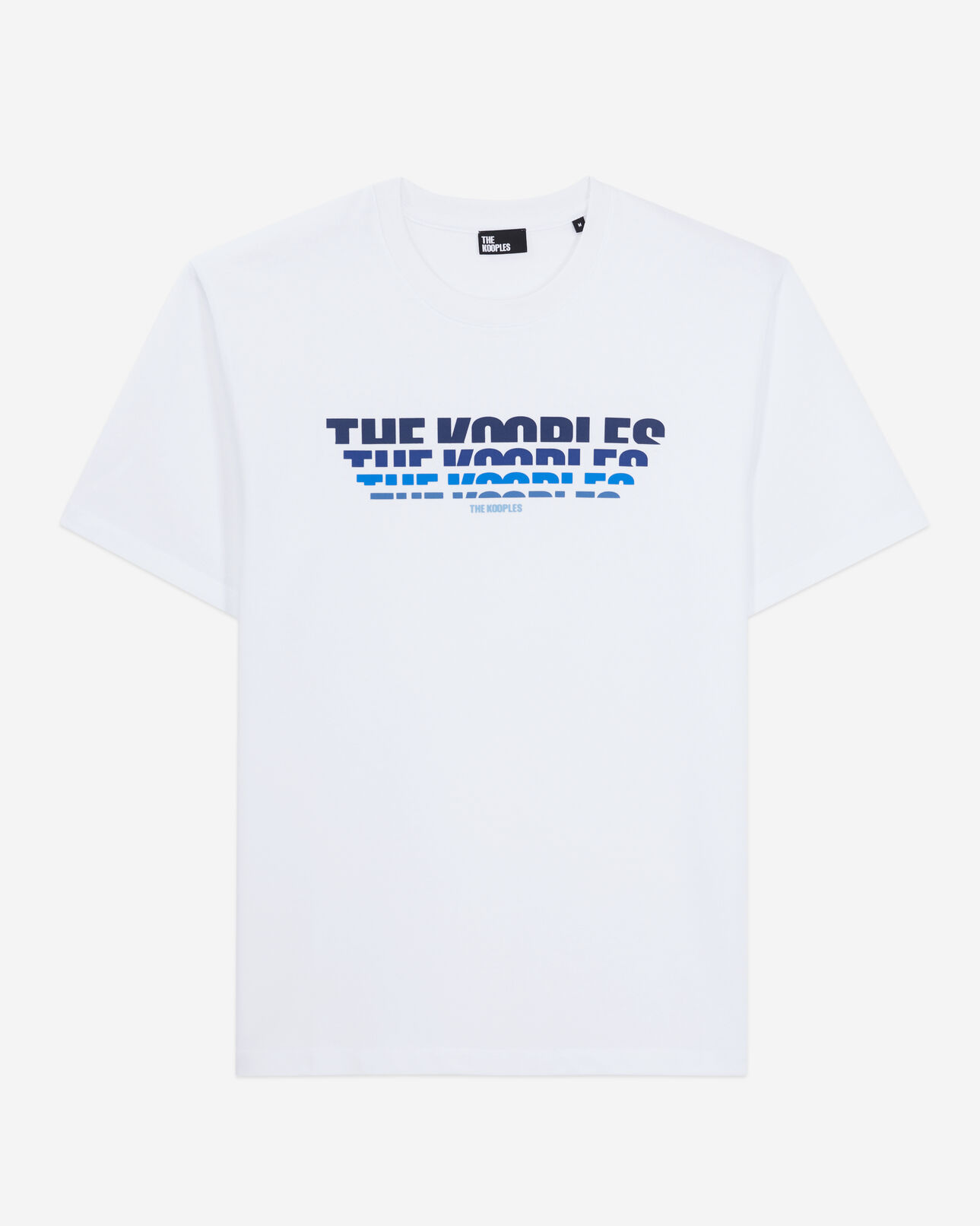 The Kooples HERREN WHITE weißes t-shirt herren mit logo-siebdruck