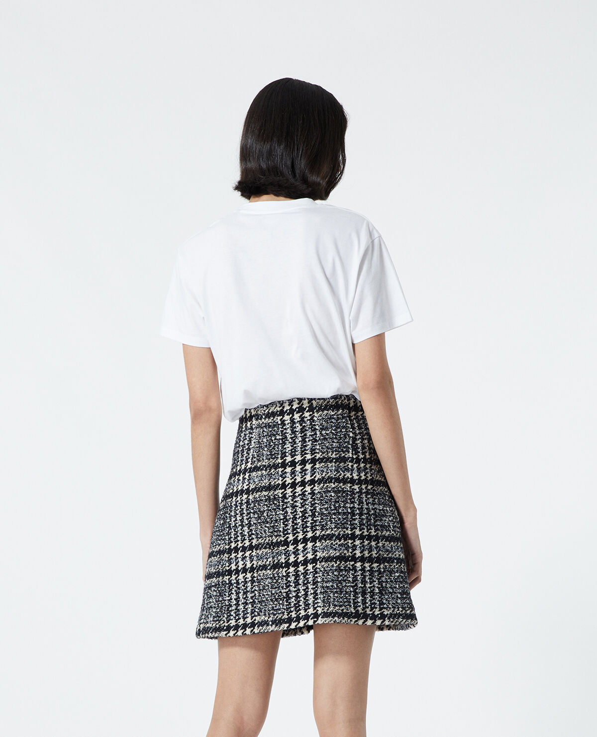 Tweed skirt top new look