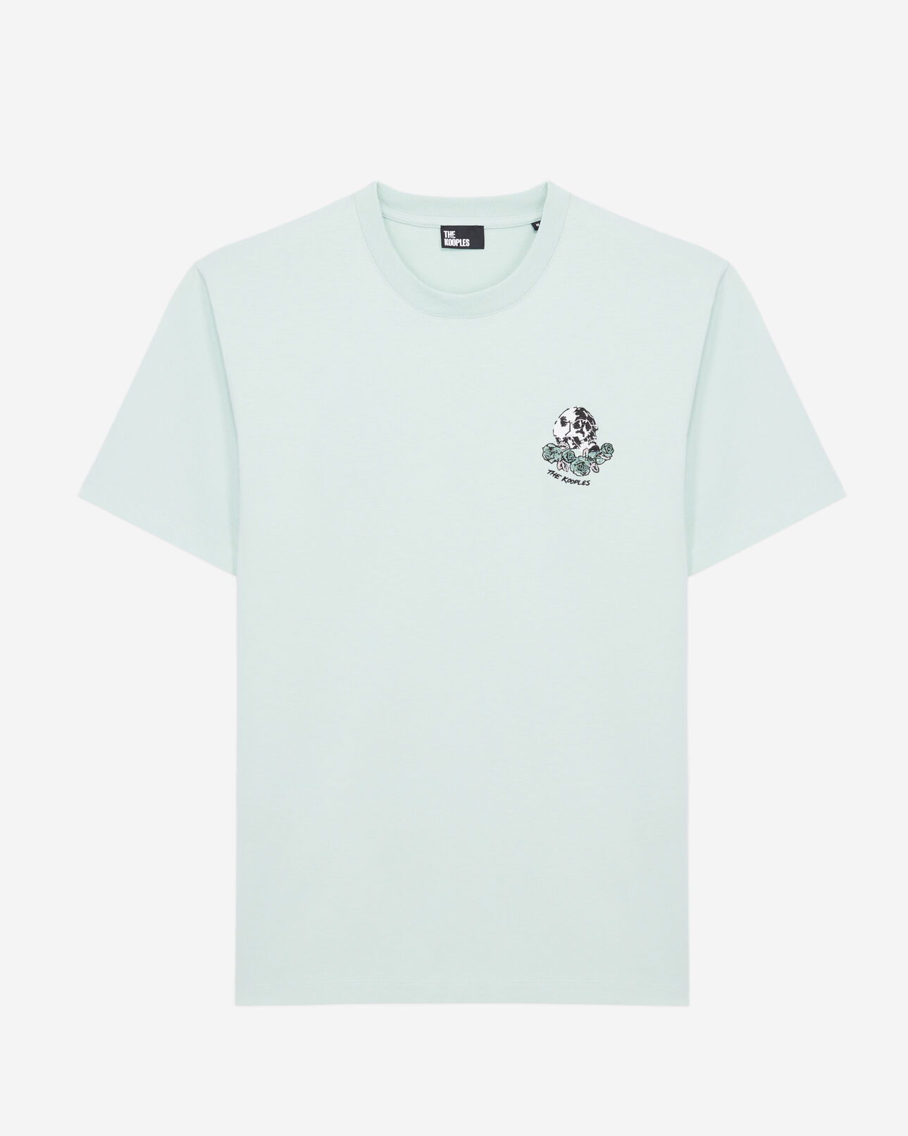 The Kooples HOMME OCEAN t-shirt vert avec broderie vintage skull