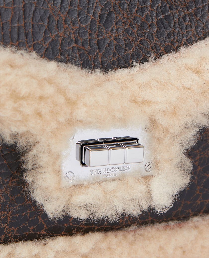 The Kooples FEMME BROWN sac emily new nano en cuir marron