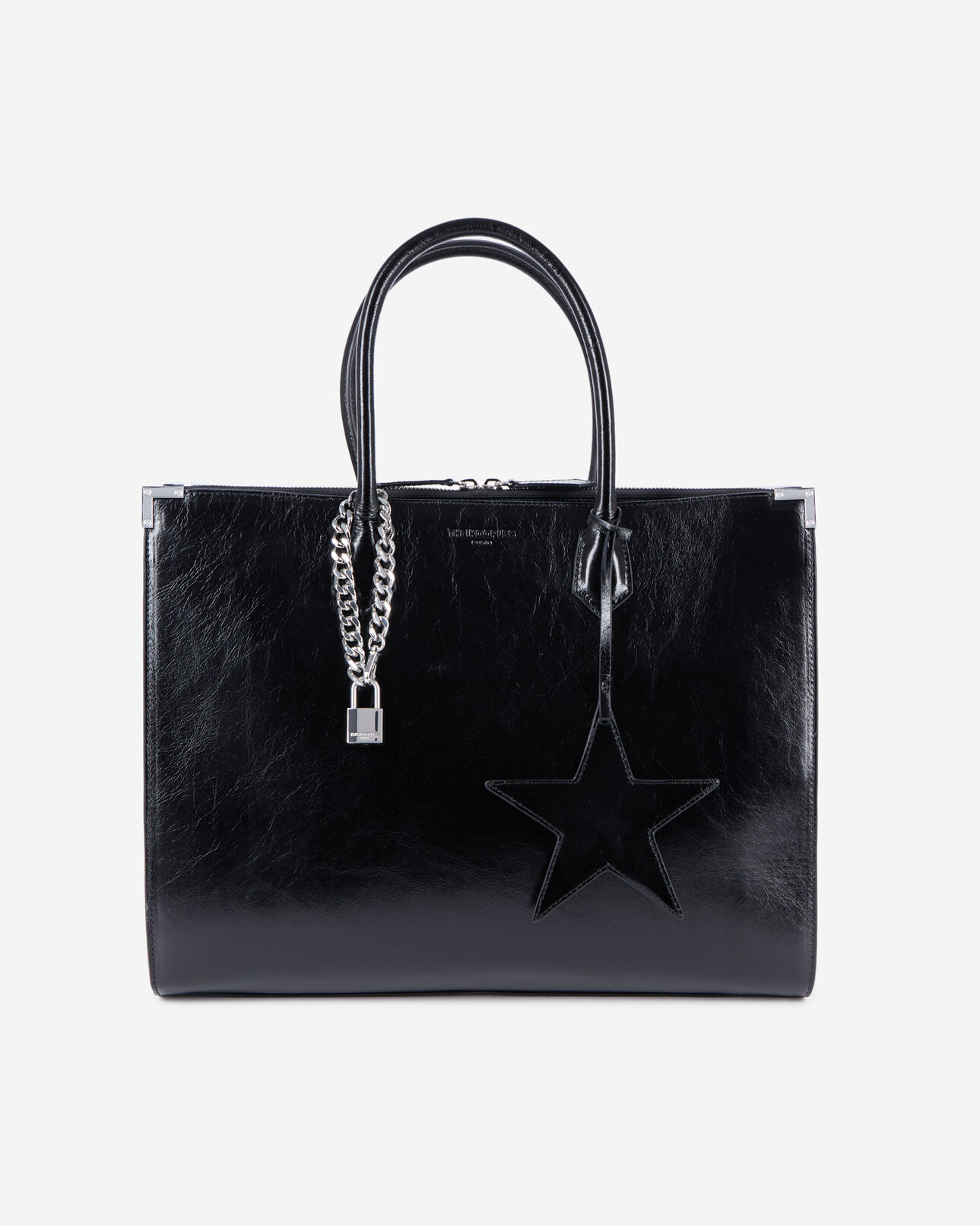 The Kooples DAMEN BLACK ming xl-tasche aus schwarzem leder